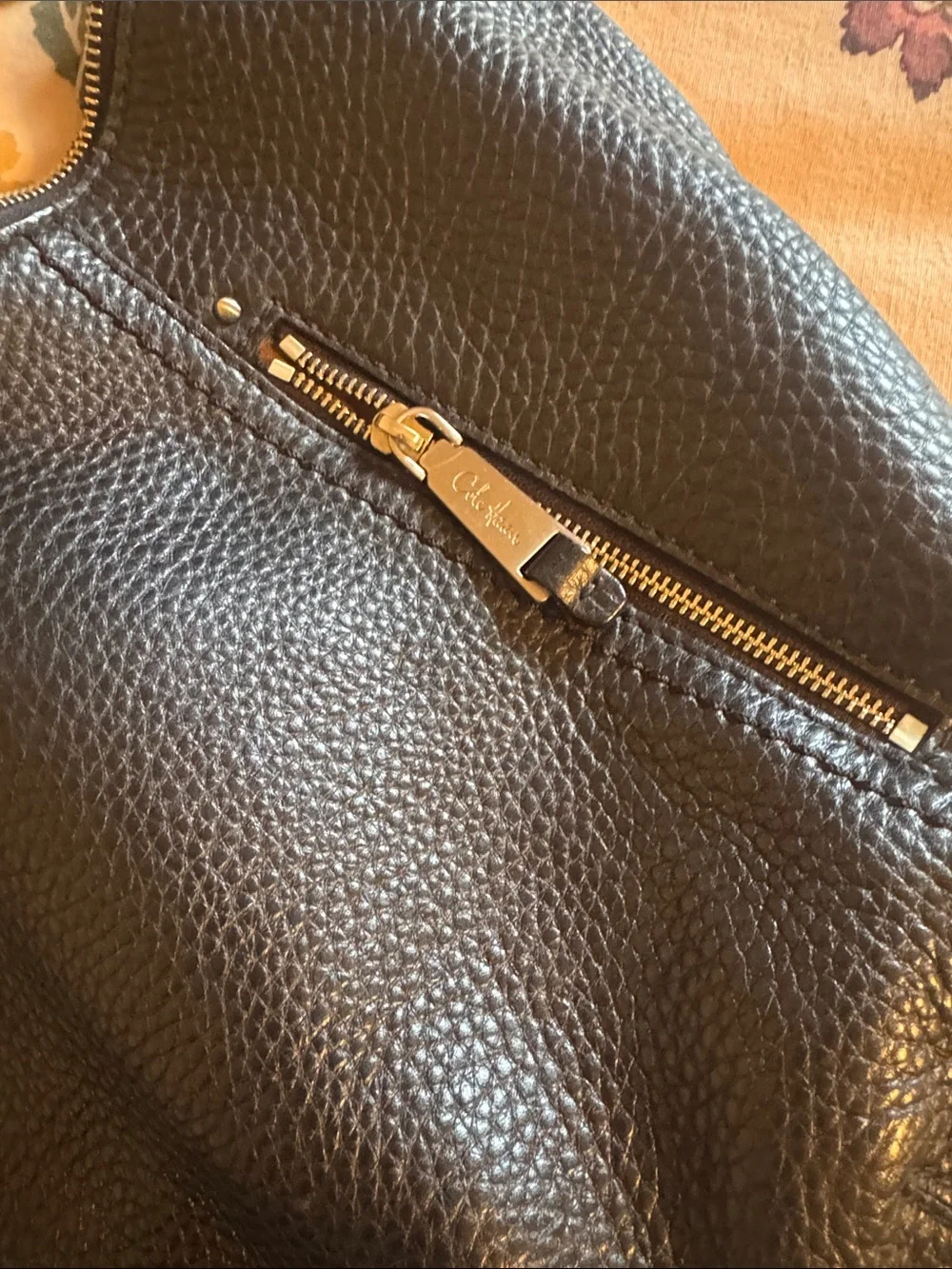Cole Haan Black Leather Hobo Bag - Picture 3 of 3